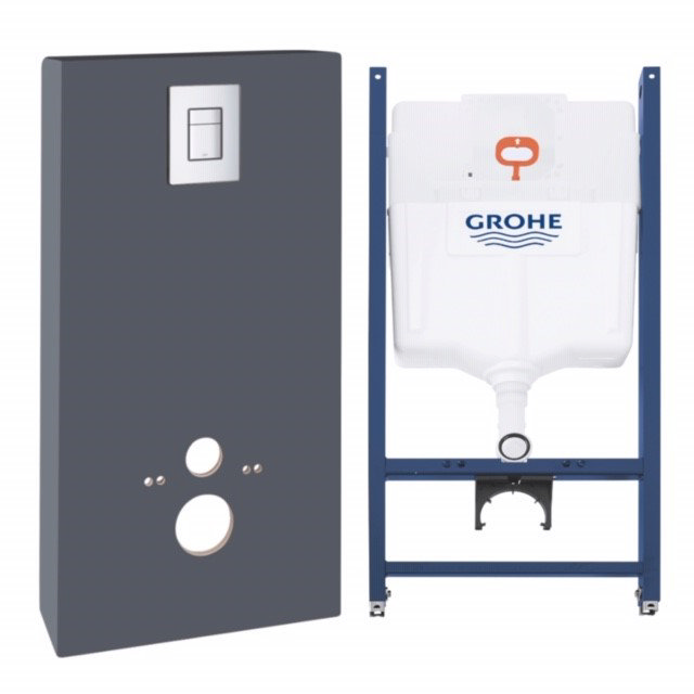 Grohe Rapid SL 0.82m Frame / Euro Rimless Complete WC 5 in 1 Pack
