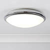 Searchlight Chrome LED Flush Light with Frosted Glass Shade - 7938-30CC profile small image view 1 