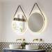 HIB Solstice Brushed Brass 60 Round LED Illuminated Mirror - 79520750 profile small image view 2 