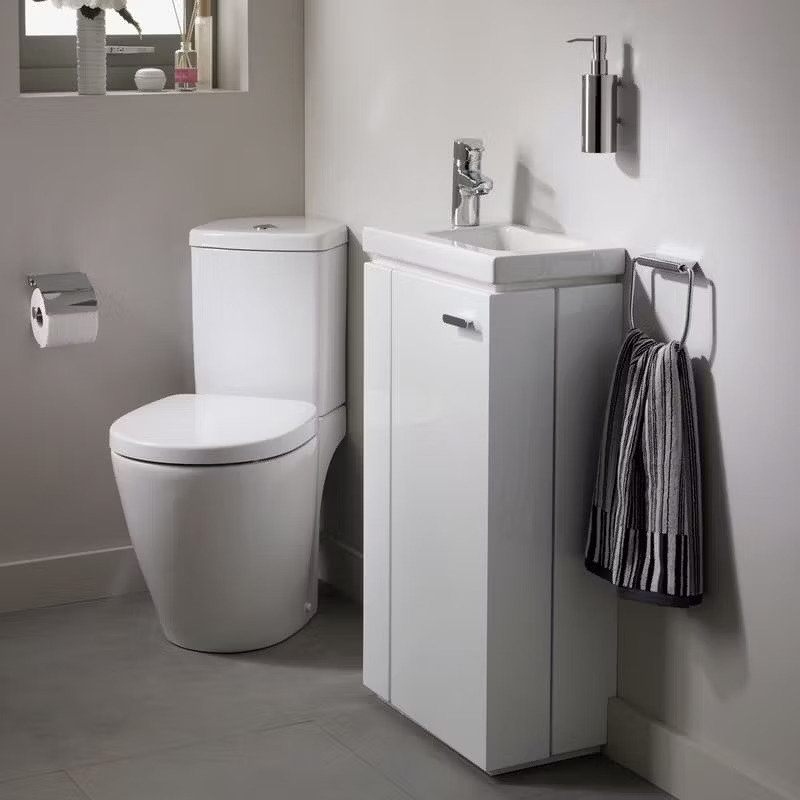 small white cloakroom