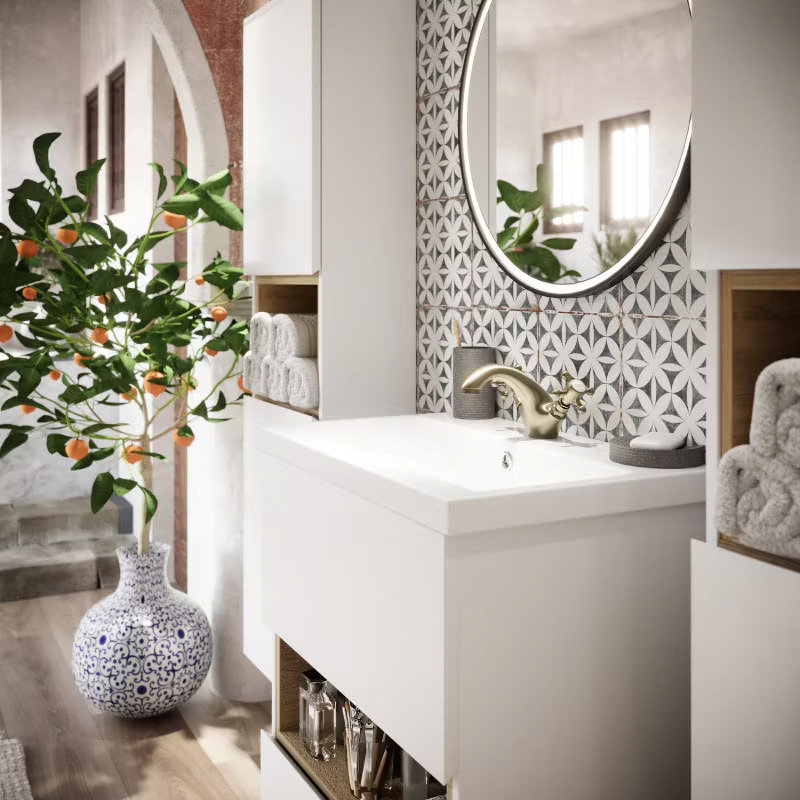 mediterranean washbasin and storage