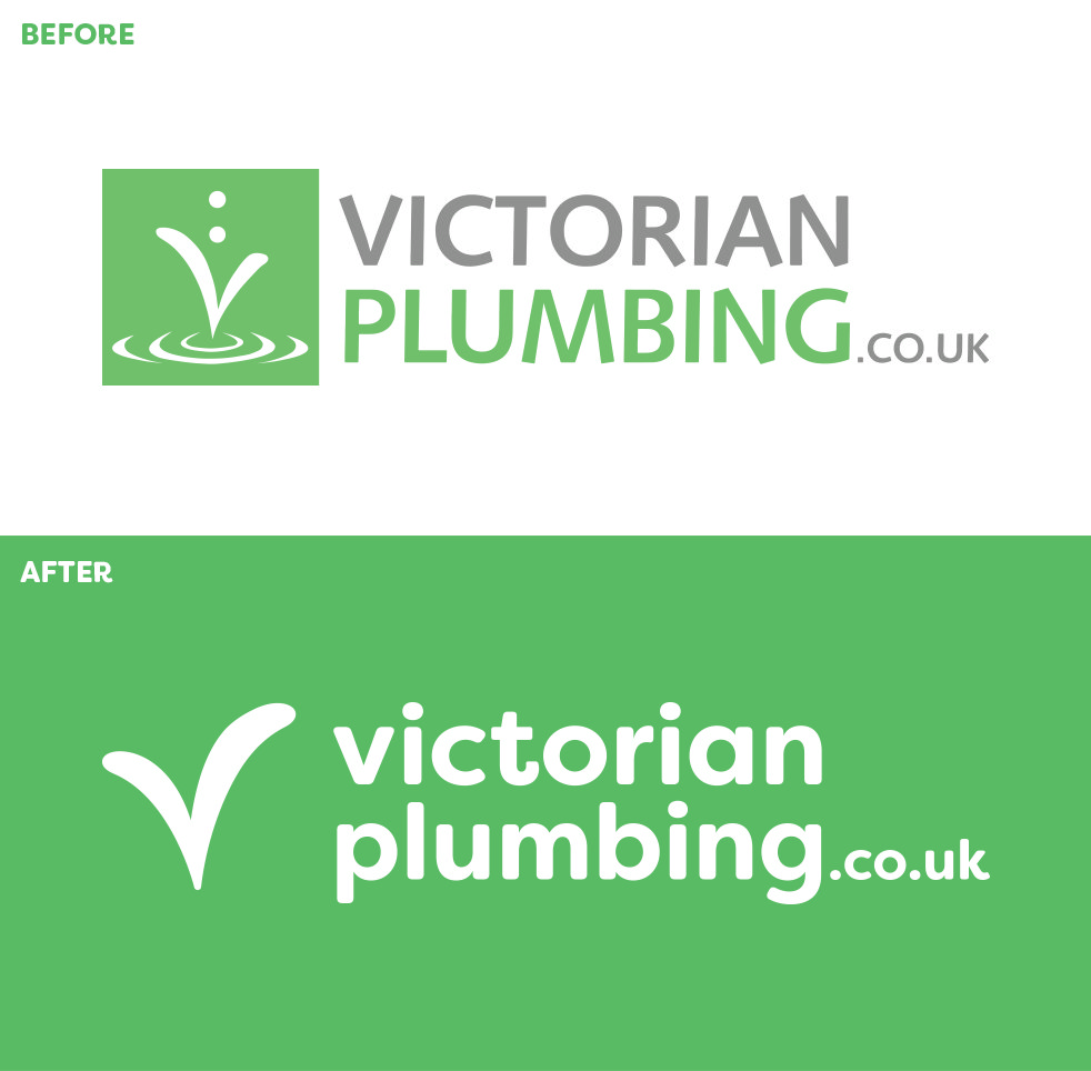 Victorian Plumbing old and new branding