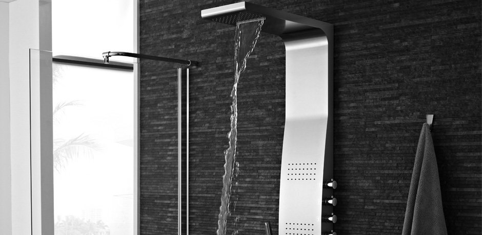 close up tower shower