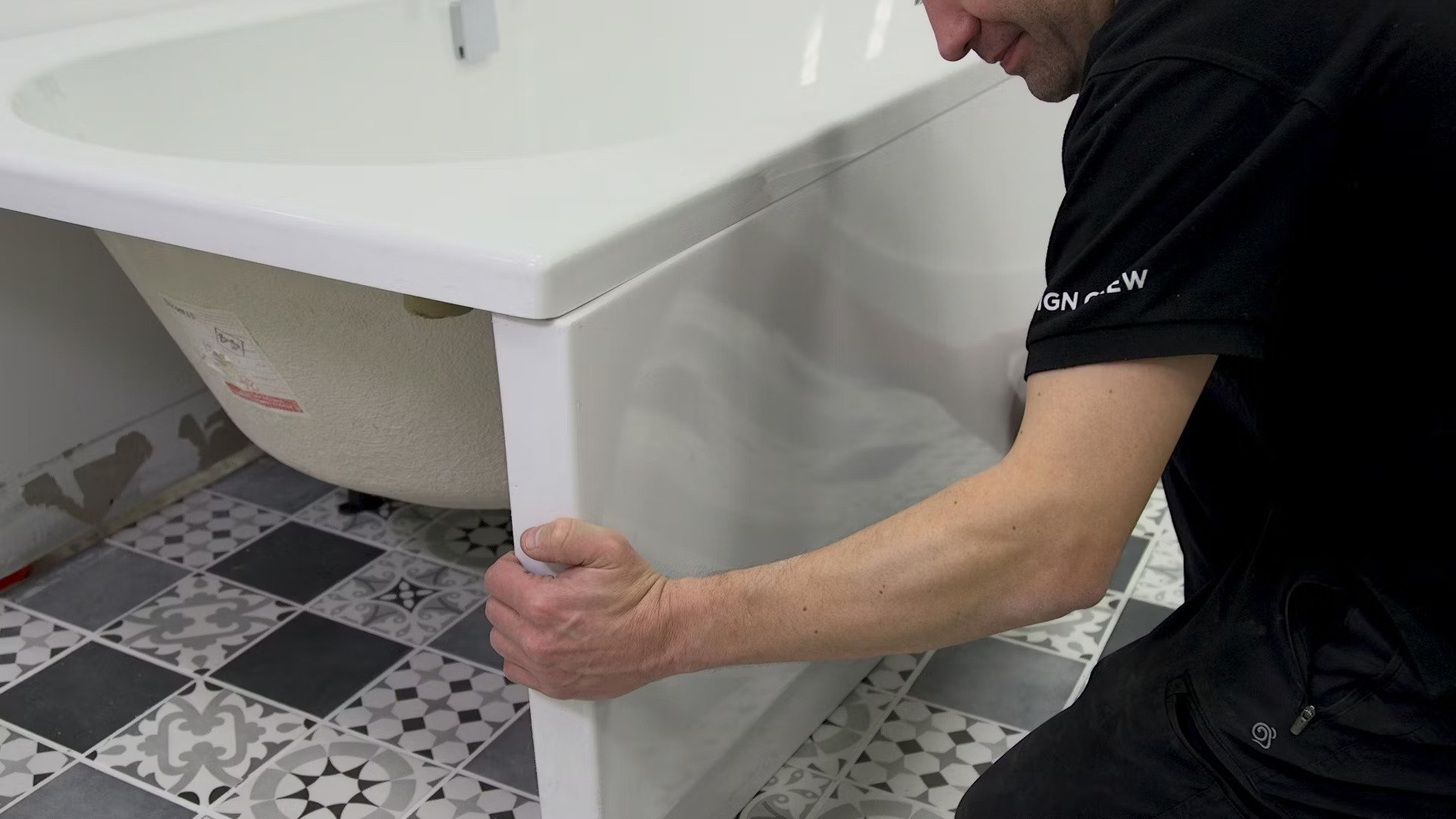 installing a bath panel