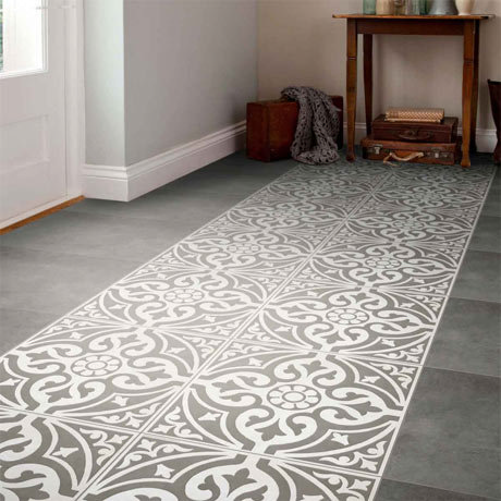 Grey Patterned floor tiles