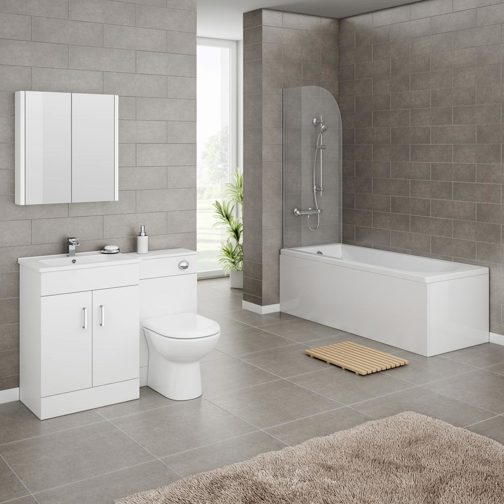 soft grey tiles modern bathroom