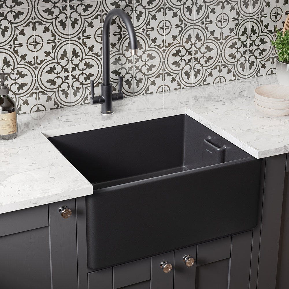 black ceramic kitchen sink 