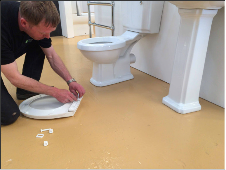 assembling a new toilet seat