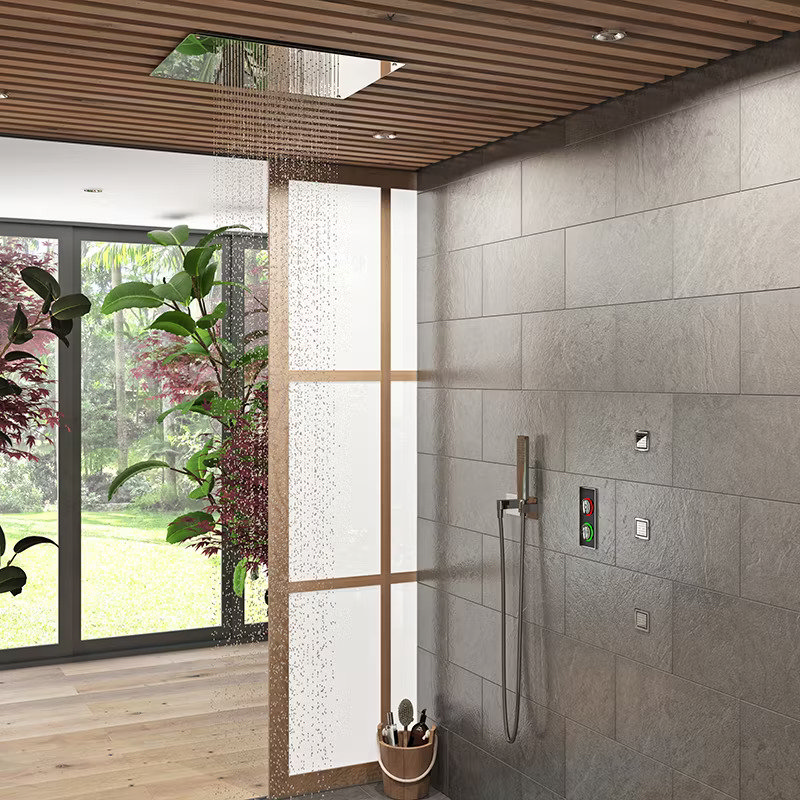 spa-like shower enclosure