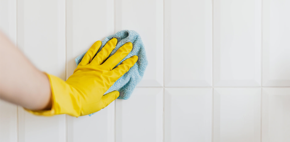cleaning cream tiles