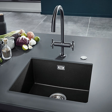 black grohe composite sink 