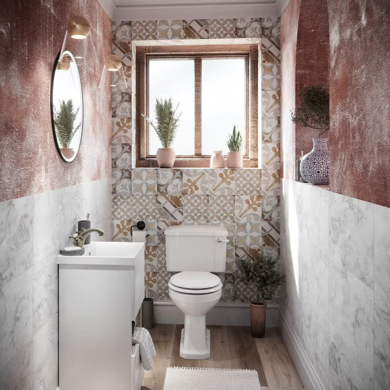 mediterranean small toilet