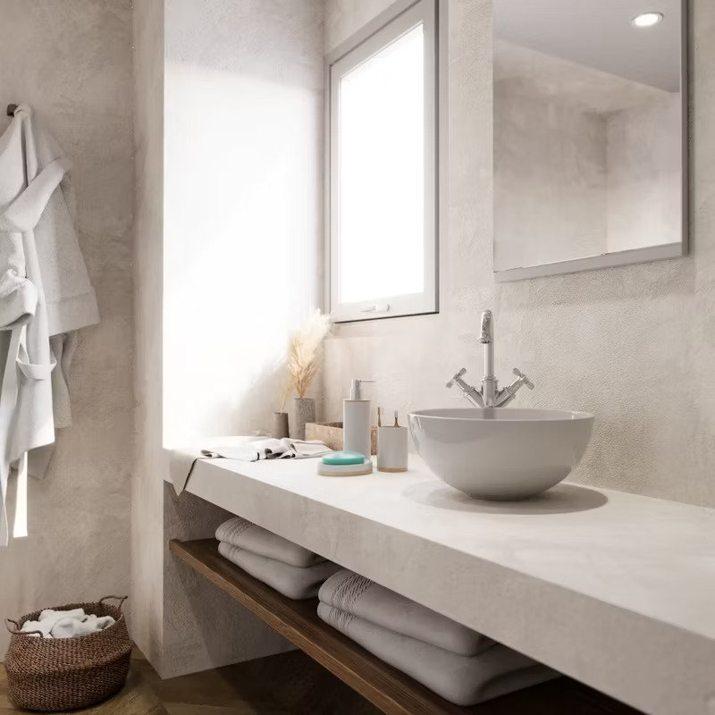 simple scandi bathroom