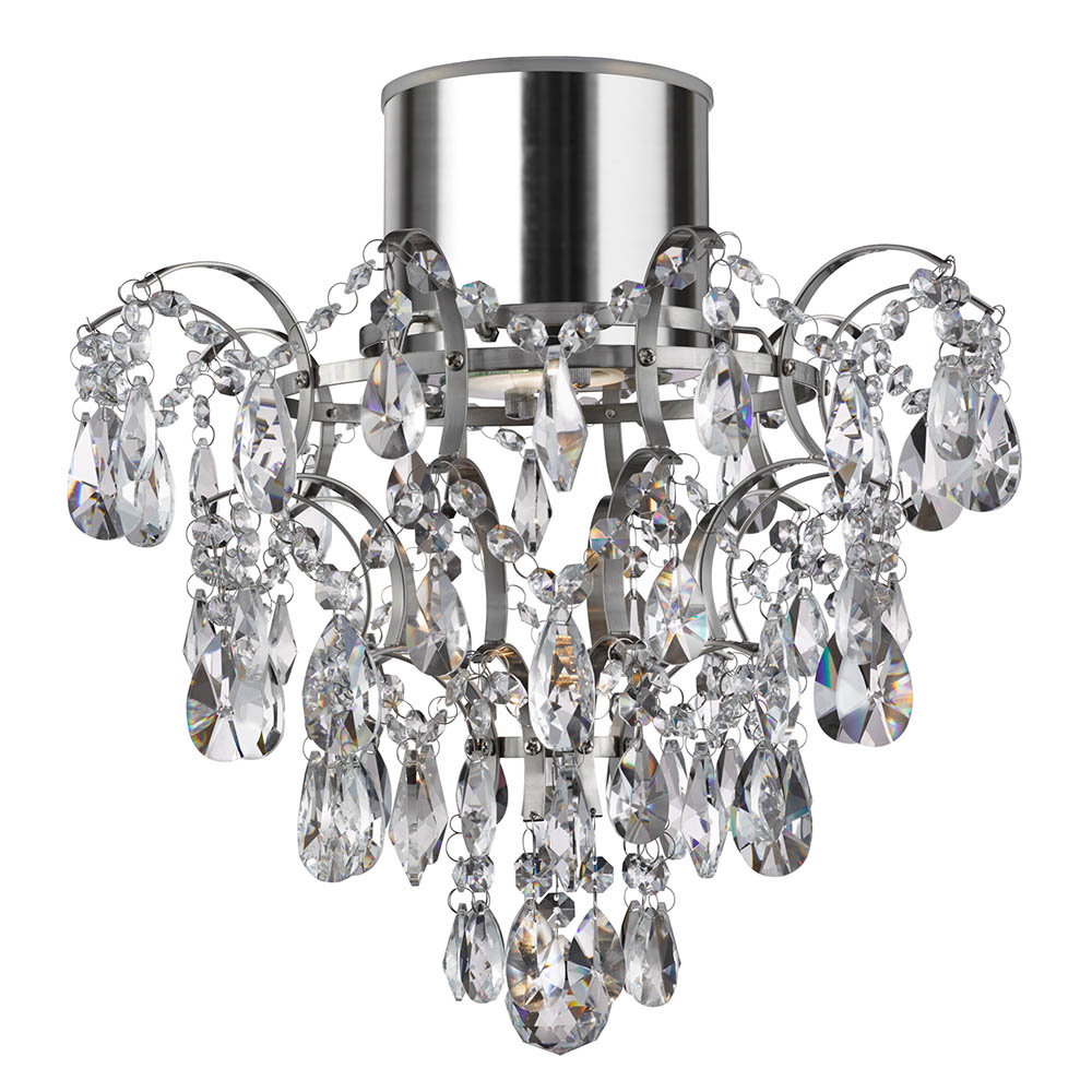Chandelier with Crystal Droplets and Buttons