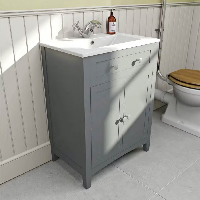 traditional vanity unit with storage