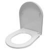 Euroshowers ONE Seat Short D-Shape Soft Close Toilet Seat - White - 88210 profile small image view 3 