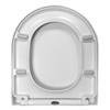 Euroshowers ONE Seat Short D-Shape Soft Close Toilet Seat - White - 88210 profile small image view 5 