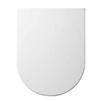 Euroshowers ONE Seat Short D-Shape Soft Close Toilet Seat - White - 88210 profile small image view 1 