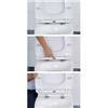 Euroshowers ONE Seat Long Elongated D-Shape Soft Close Toilet Seat - White - 88310 profile small image view 2 
