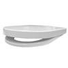 Euroshowers ONE Seat Long Elongated D-Shape Soft Close Toilet Seat - White - 88310 profile small image view 5 