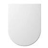 Euroshowers ONE Seat Long Elongated D-Shape Soft Close Toilet Seat - White - 88310 profile small image view 1 