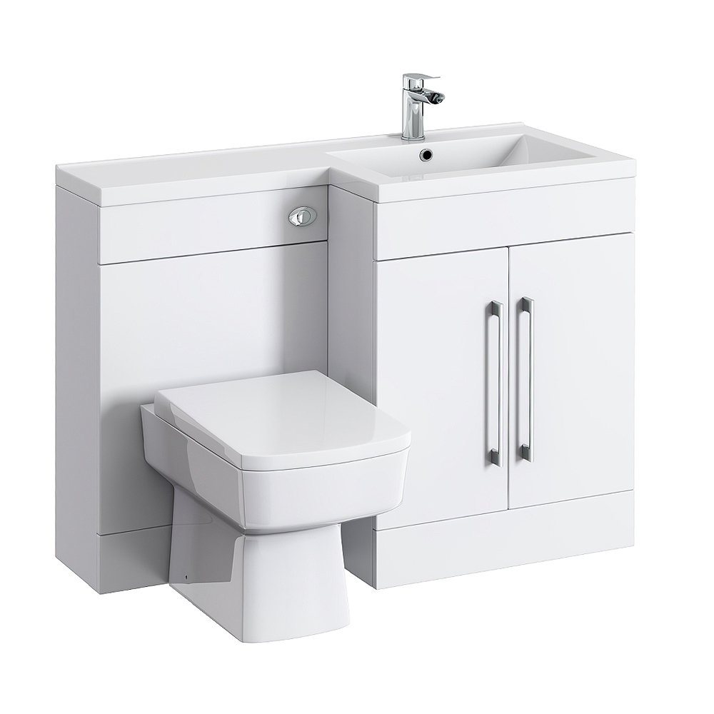 Valencia Bathroom Combination Suite Unit with Basin & Square Toilet