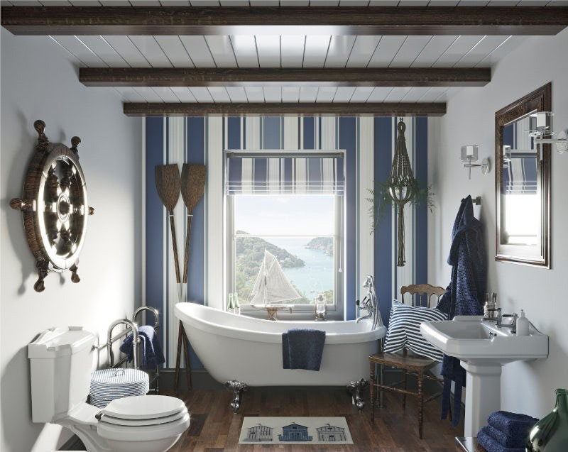 Nautical-themed bathroom