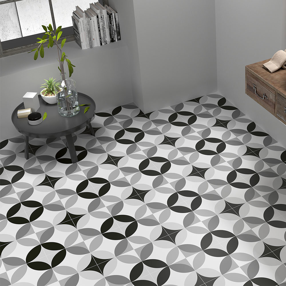 Caroline Black and White Wall and Floor Tiles