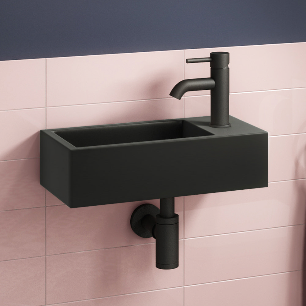  Arezzo Square Wall Hung Basin with Tap