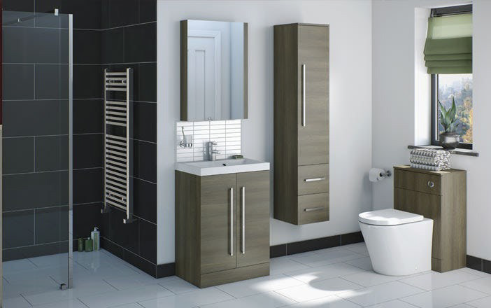 Walnut bathroom furniture