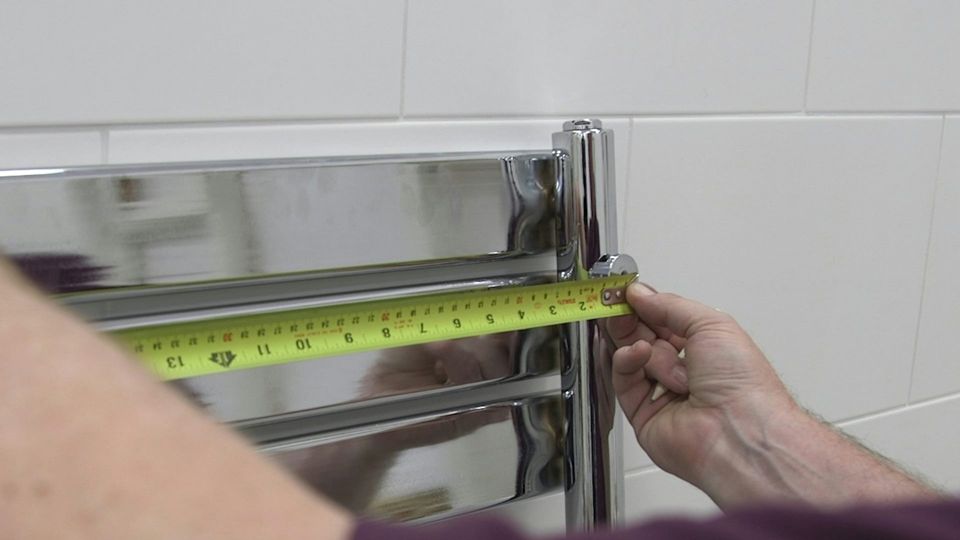 Fitting a heated towel rail: Step 3