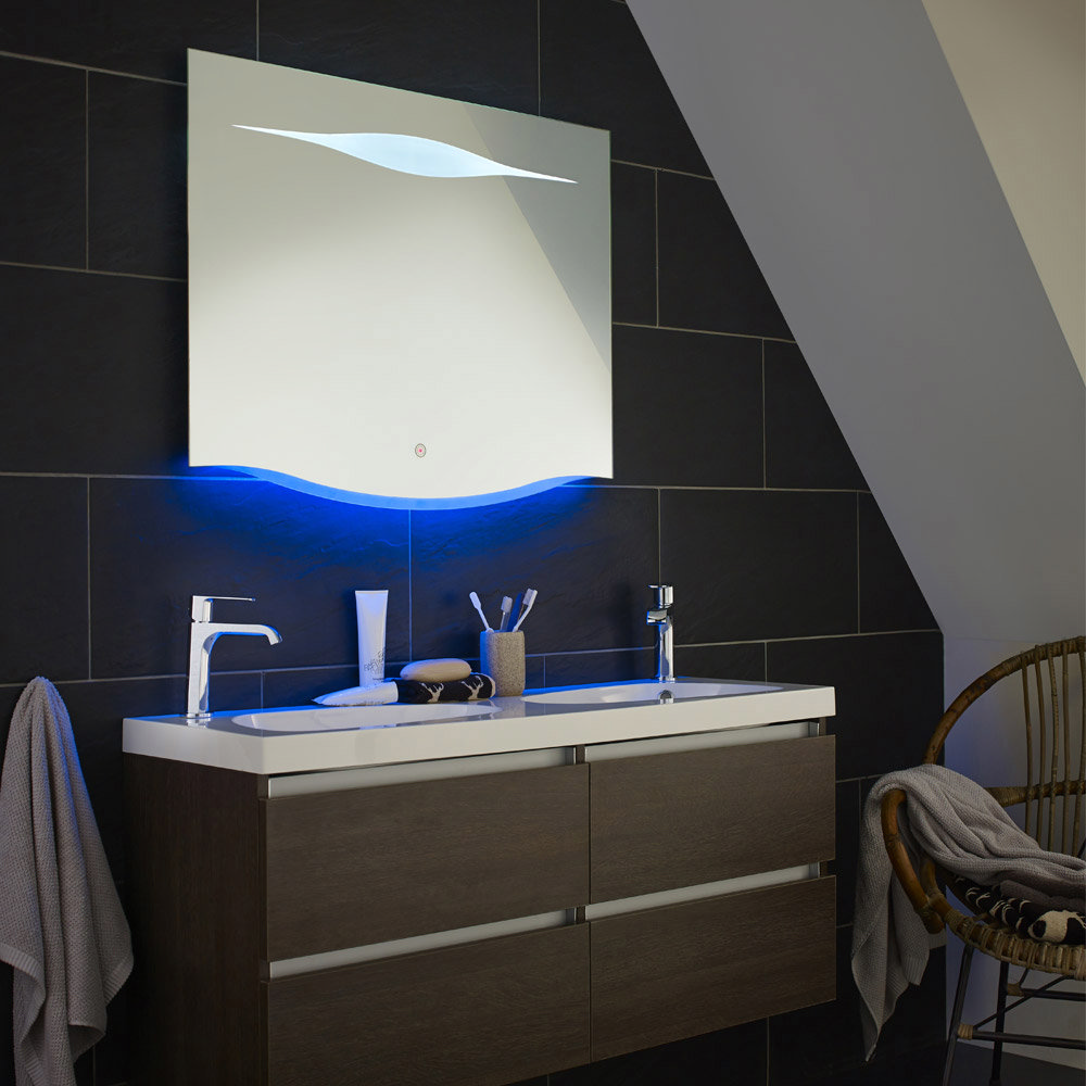 Hudson Reed Iona Touch Sensor Mirror | 29 Bright Bathroom Lighting Ideas For 2017