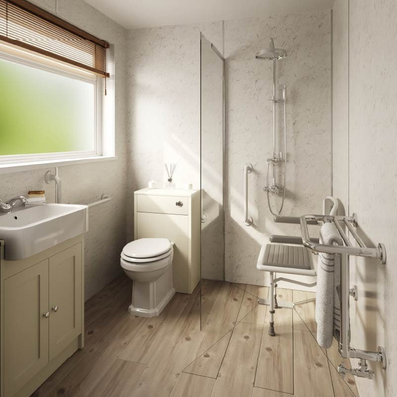 Small accessible bathroom