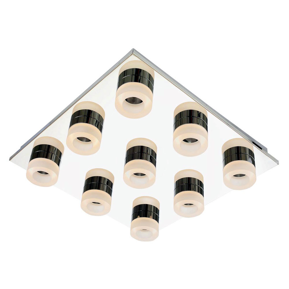Forum Rhea LED 9 Light Acrylic Ring Ceiling Light | 29 Bright Bathroom Lighting Ideas For 2017