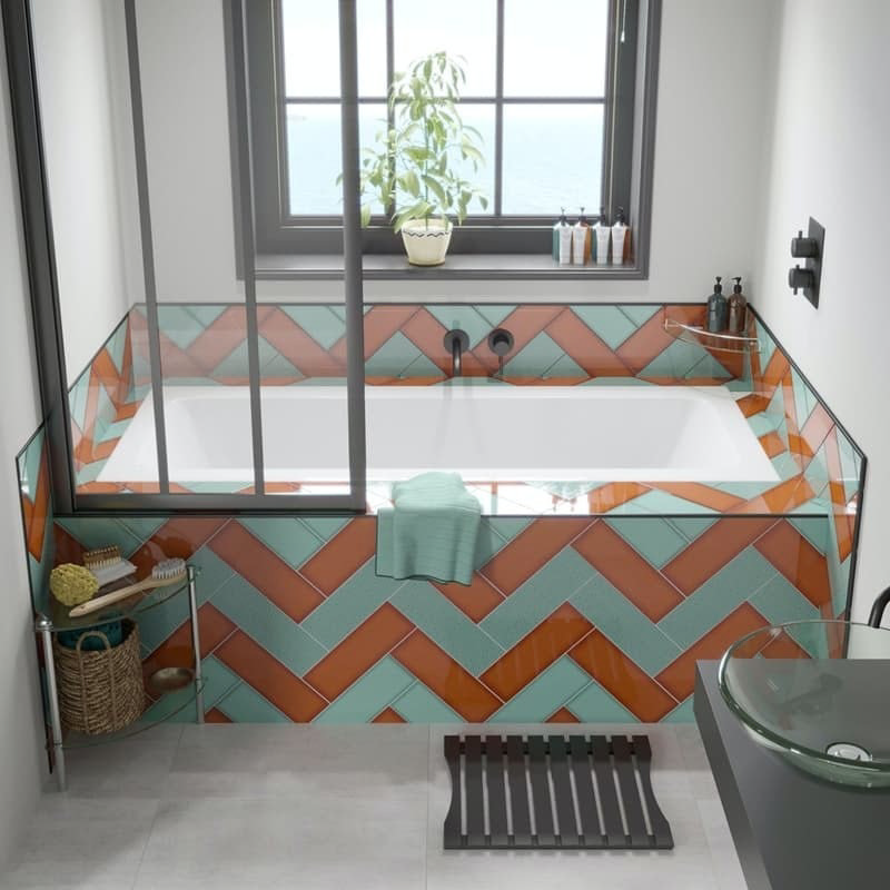 Corner bathroom shelves