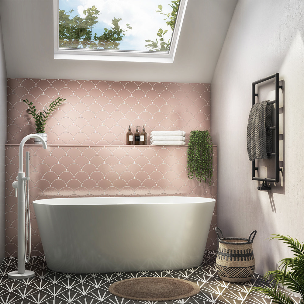 Asheville Pink Fish Scale Wall Tiles
