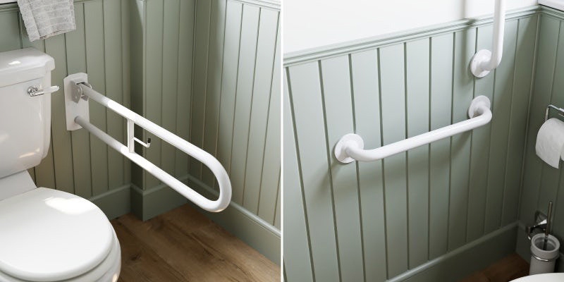 Accessible bathroom grab rails