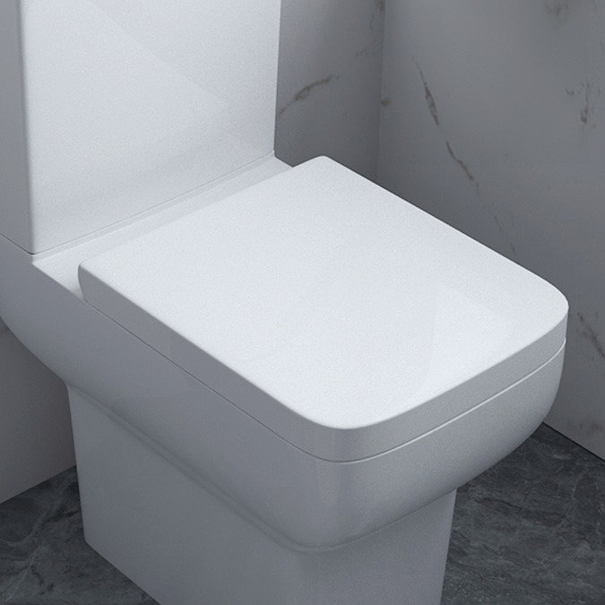 Square toilet seat