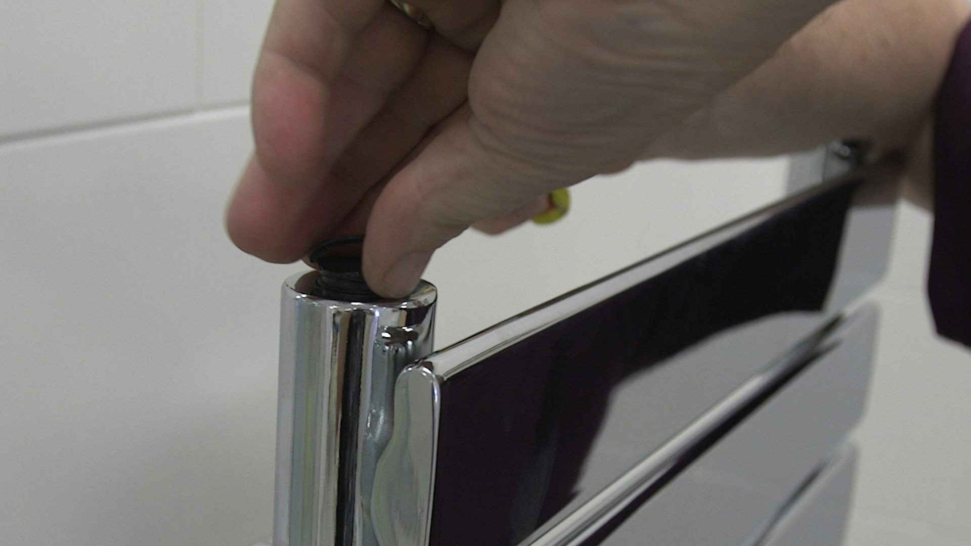 Fitting a heated towel rail: Step 1