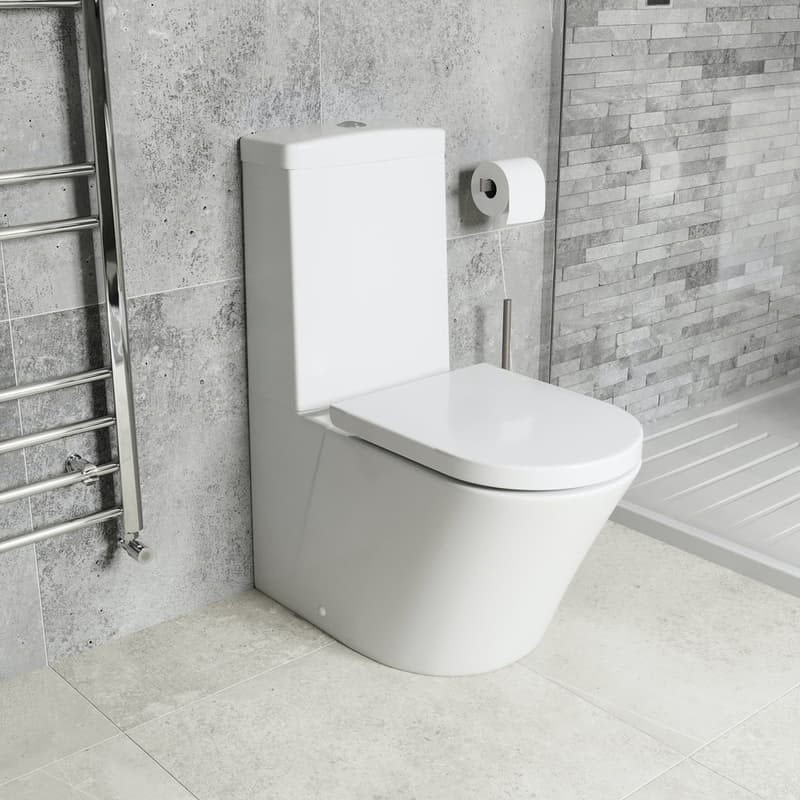 Contemporary close coupled toilet