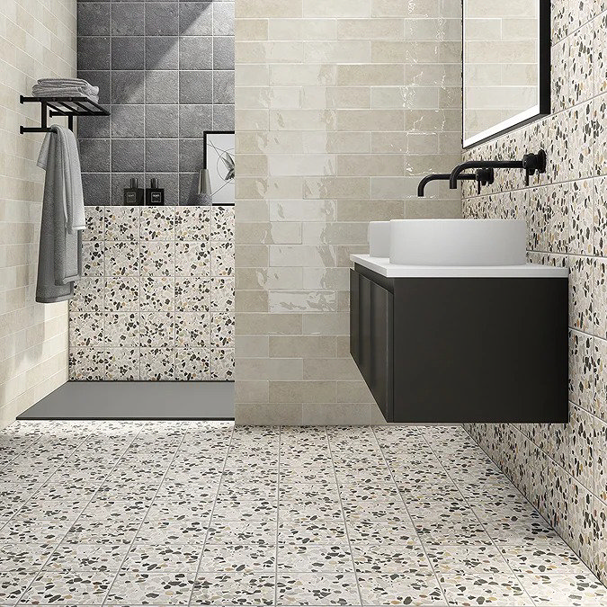 Stonehouse Studio Loreto White Terrazzo Effect Wall and Floor Tiles