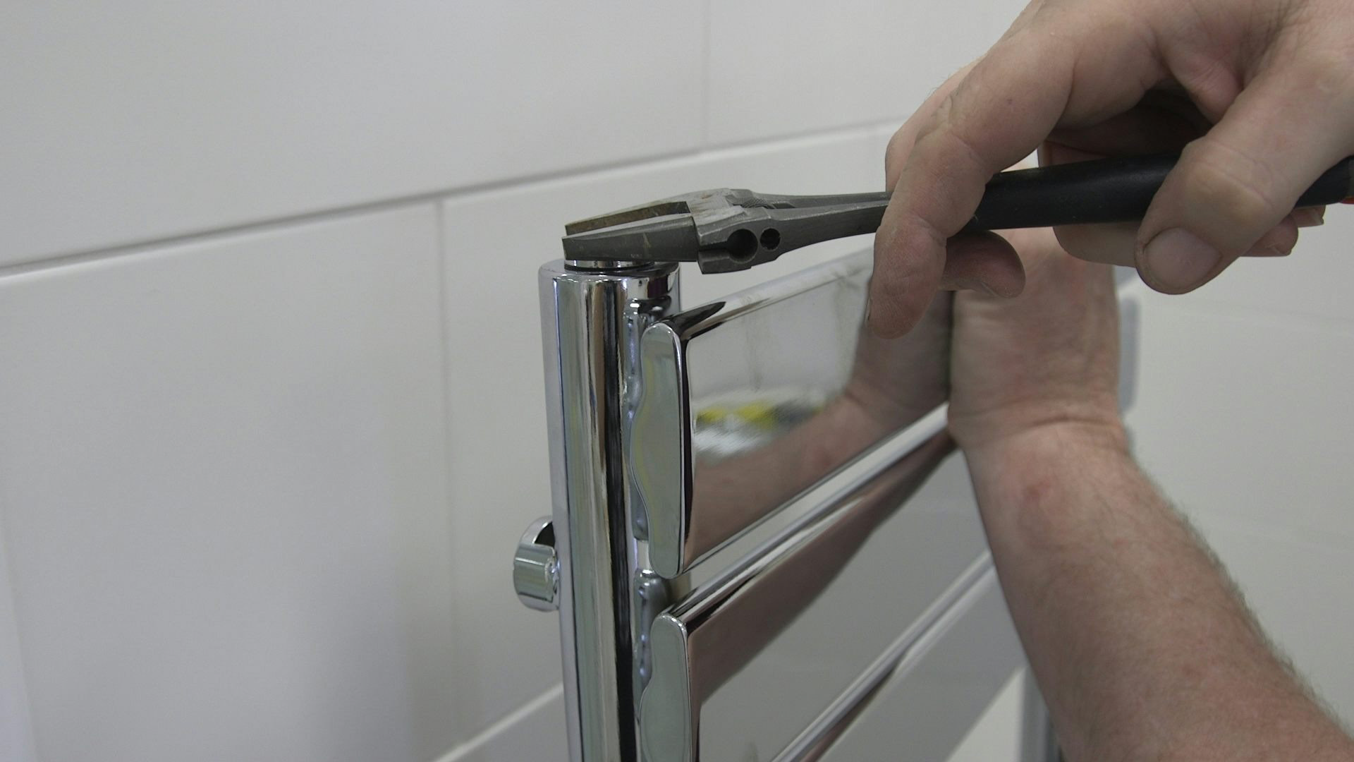 Fitting a heated towel rail: Step 2