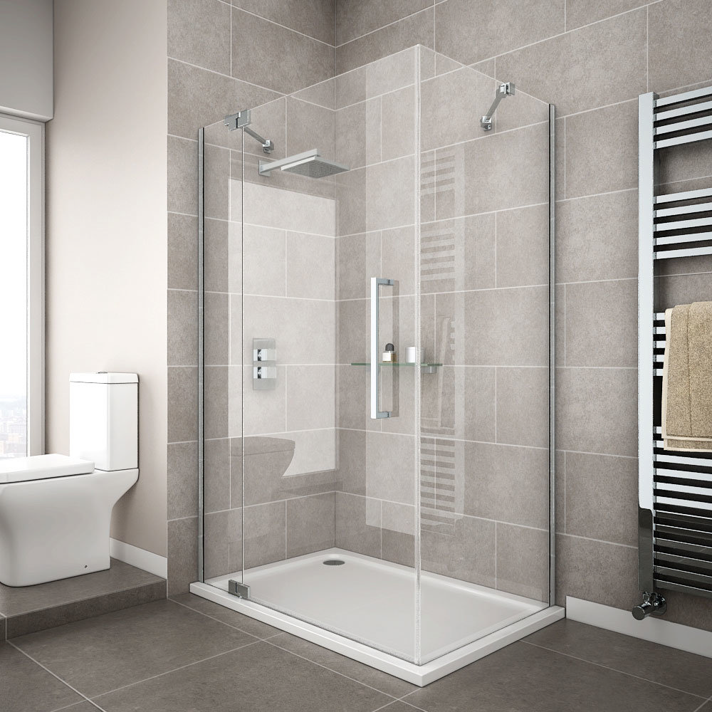 The Apollo Rectangular Frameless Shower Enclosure with hinged door | Shower Enclosure Buying Guide