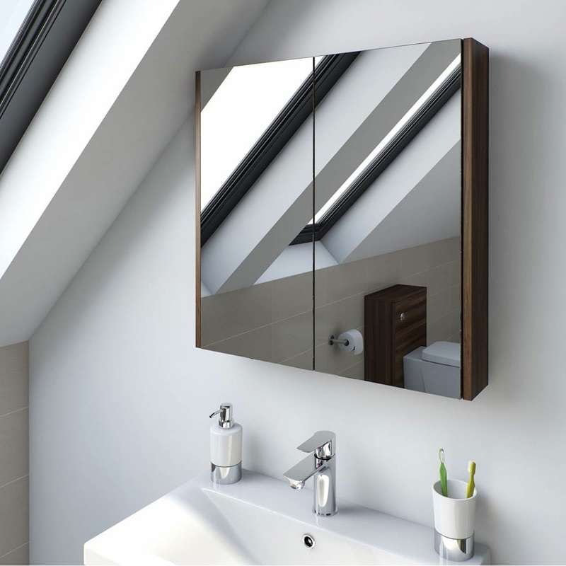 Wall mounted bathroom mirror cabinet