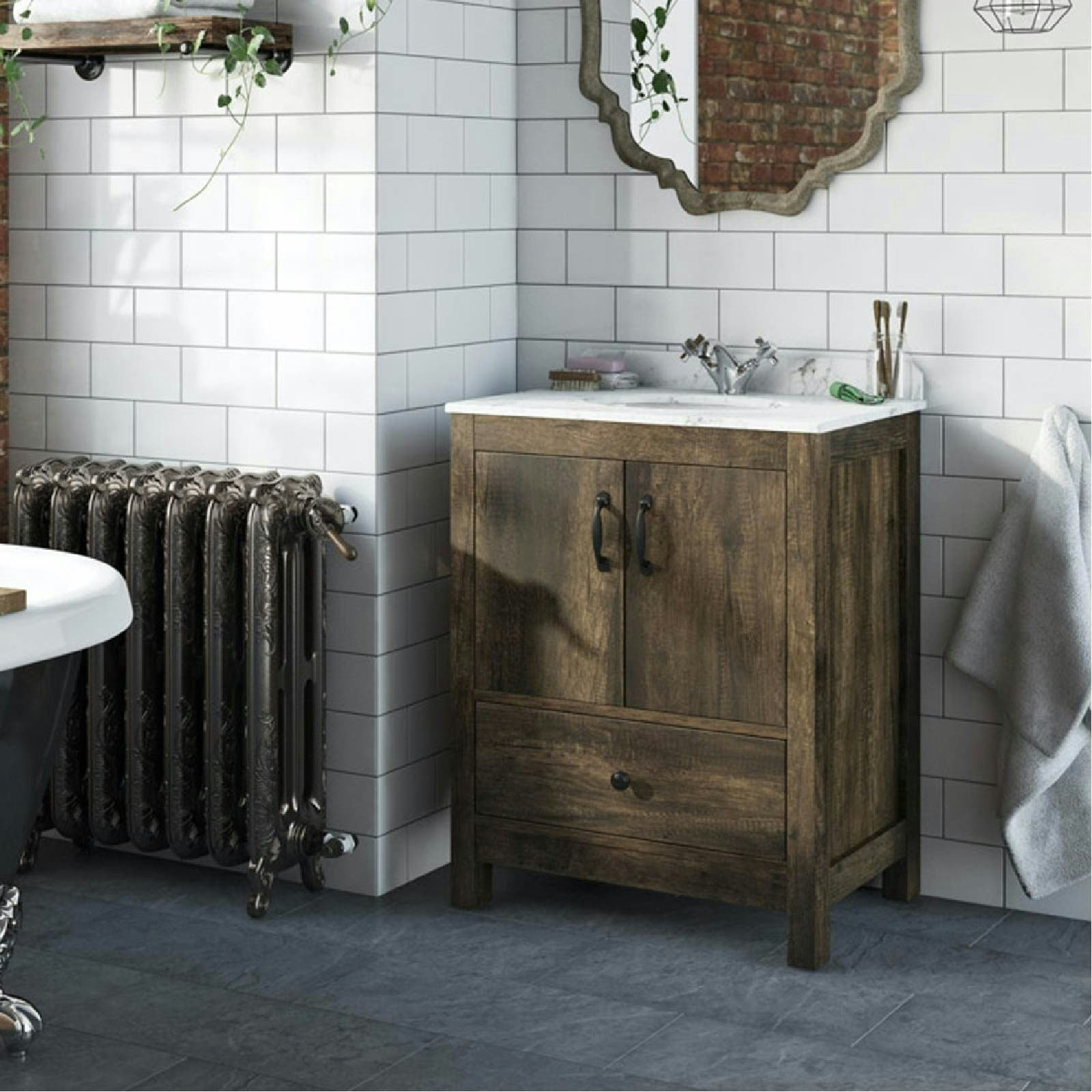 Wooden vanity unit