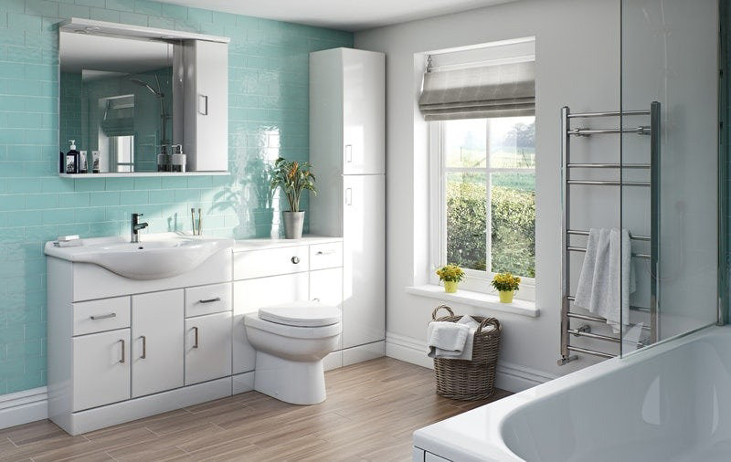 High gloss bathroom furniture