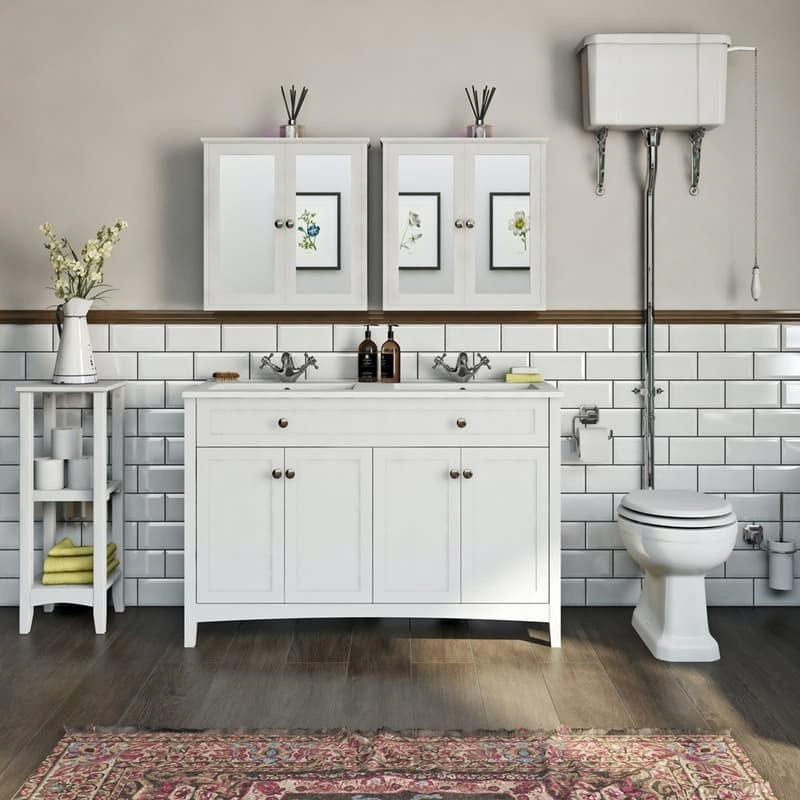 Double sink vanity unit