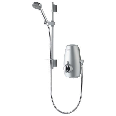 Aqualisa - Aquastream Thermo Power Shower with Adjustable Head - Satin Chrome - 813.40.01