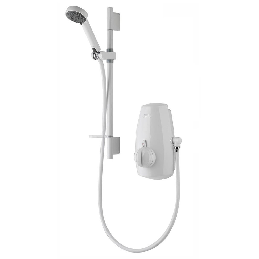 Aqualisa - Aquastream Thermo Power Shower with Adjustable Head - White - 813.40.20