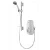 Aqualisa - Aquastream Thermo Power Shower with Adjustable Head - White - 813.40.20 profile small image view 1 